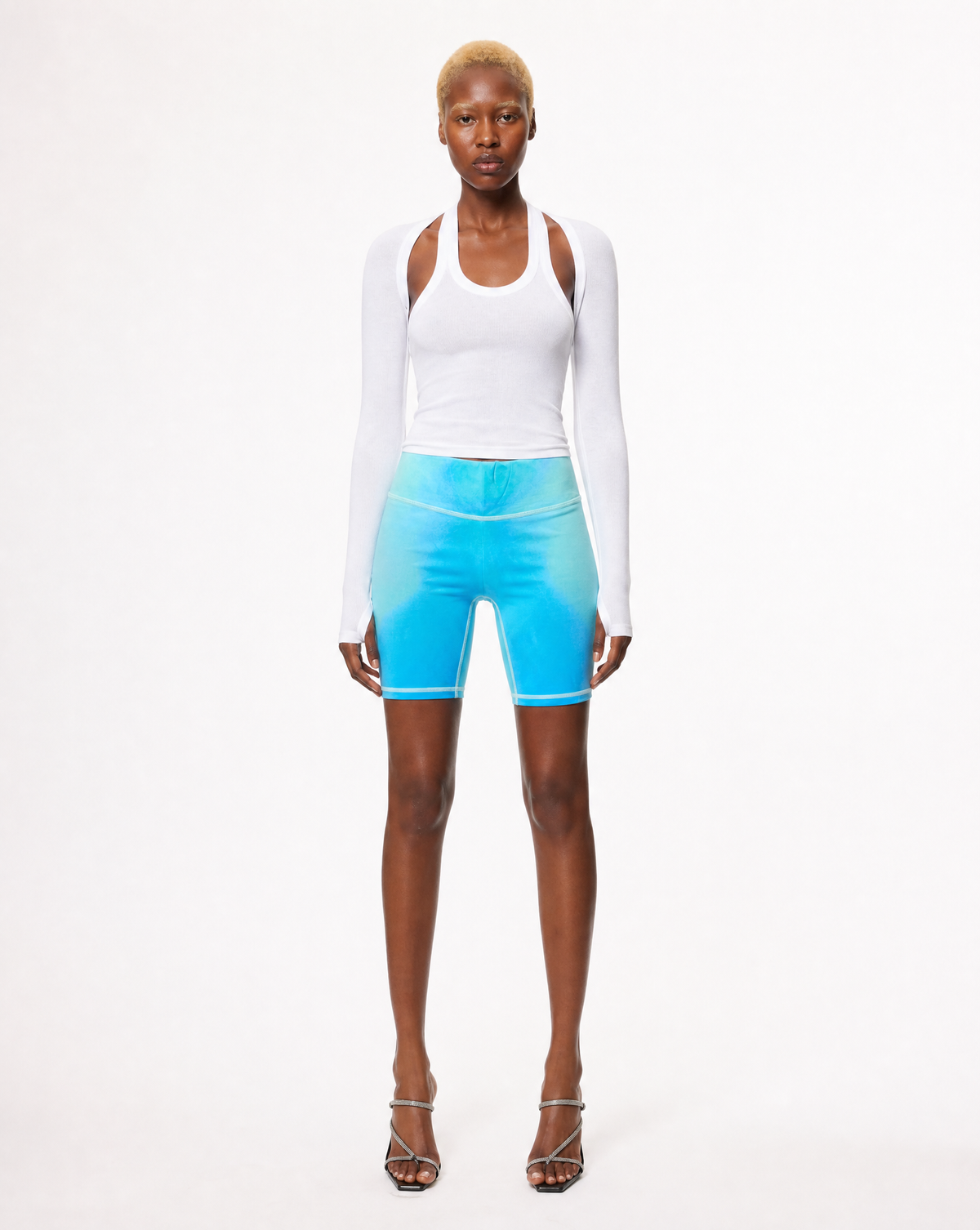 Aqua Biker Shorts