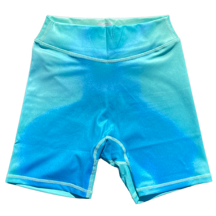 Aqua Biker Shorts