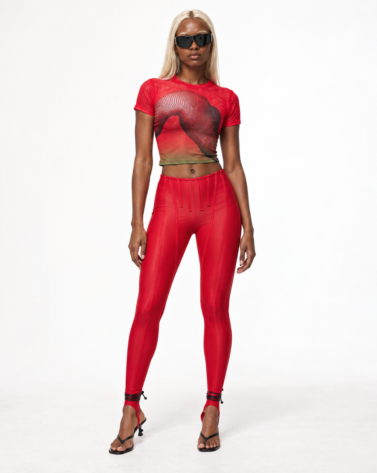 Carmine Mesh Top