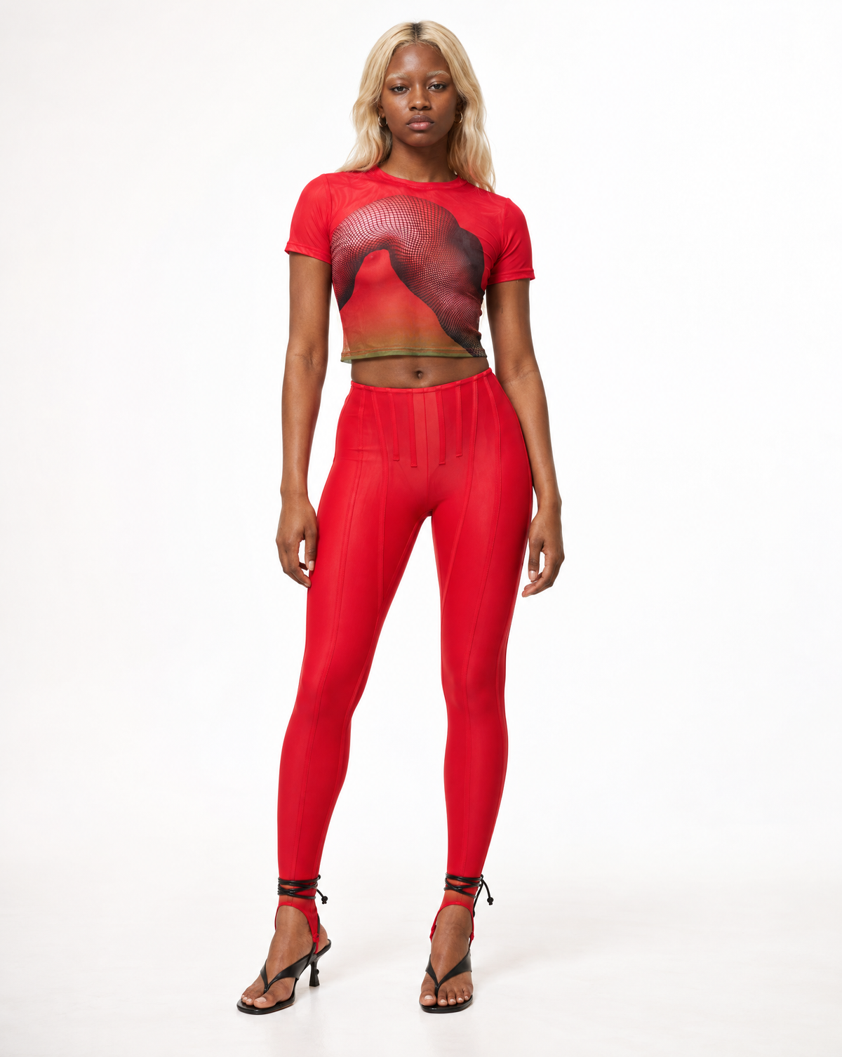 Carmine Mesh Top