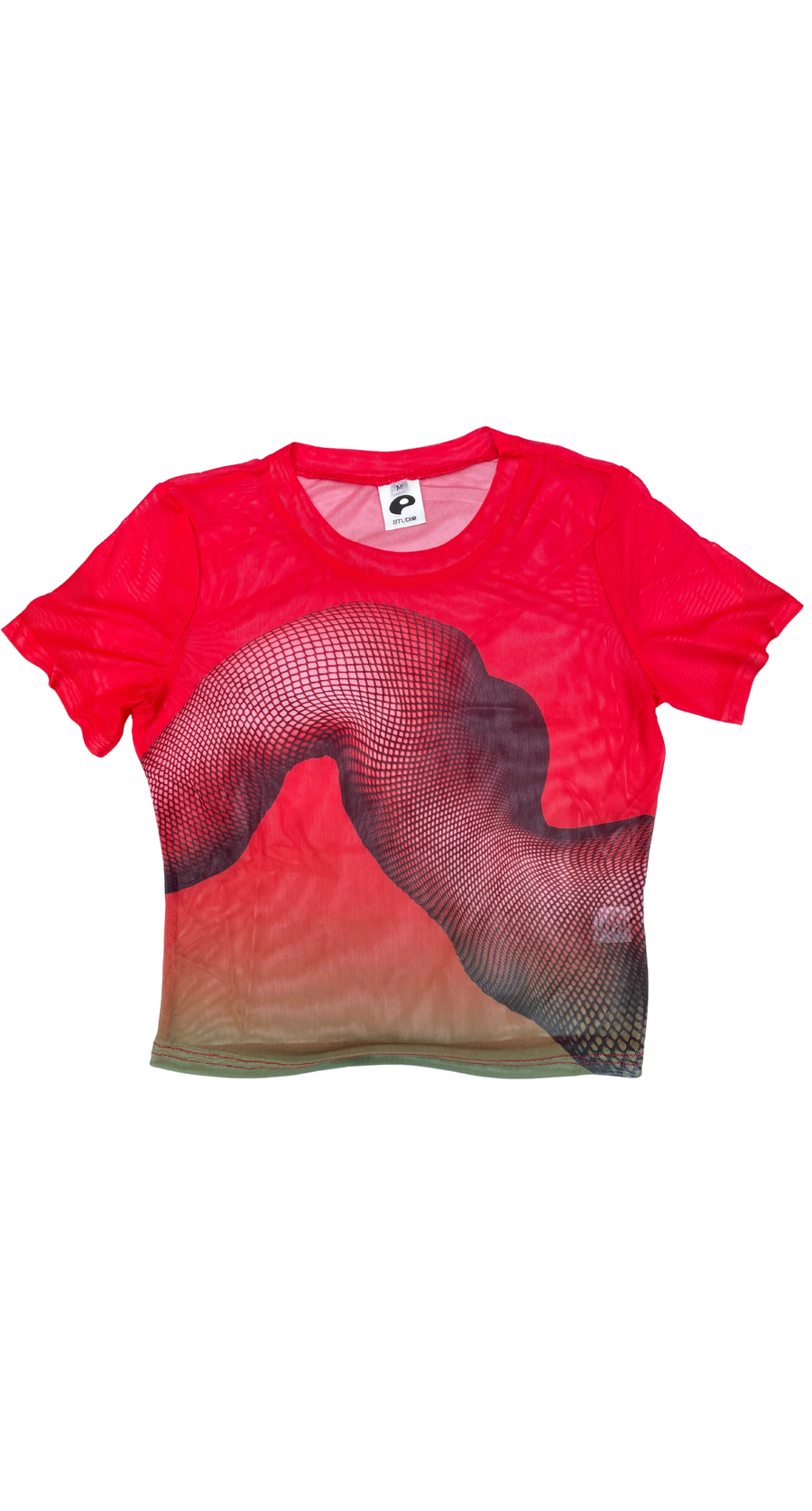 Carmine Mesh Top