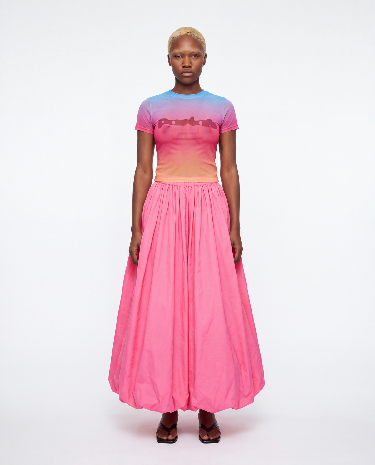 French Rose Mesh Top