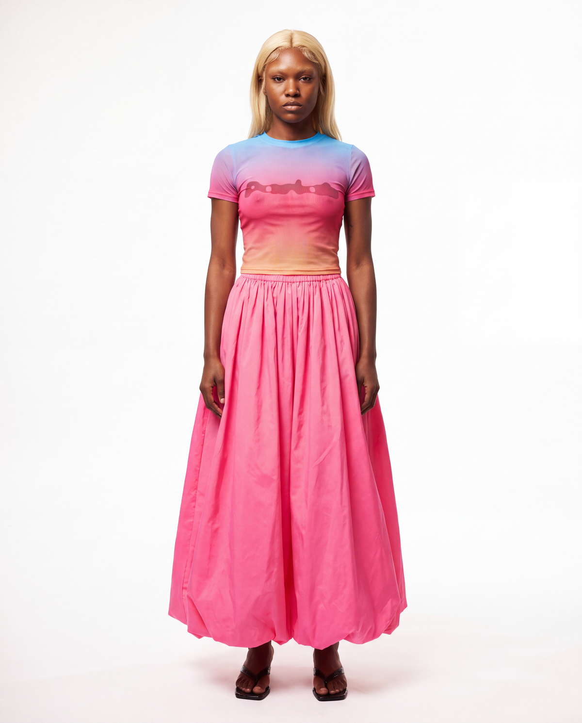 French Rose Mesh Top