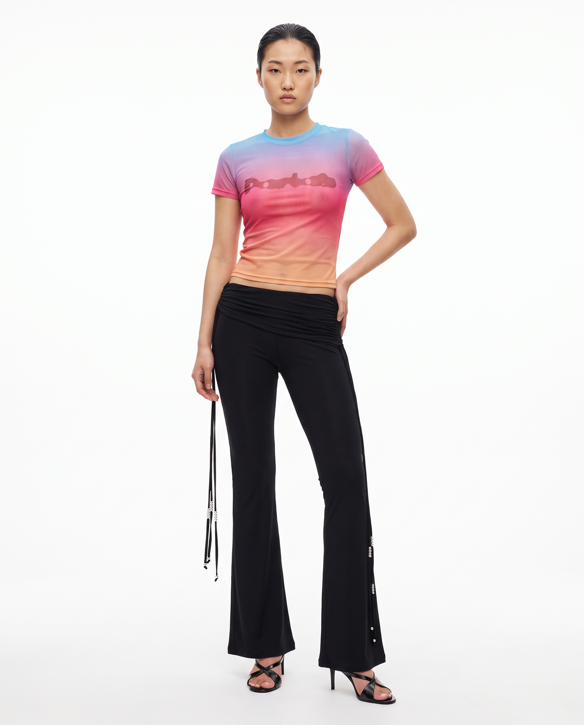 French Rose Mesh Top
