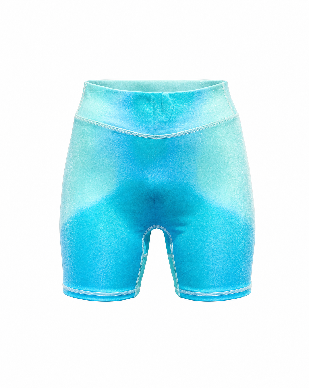 Aqua Biker Shorts